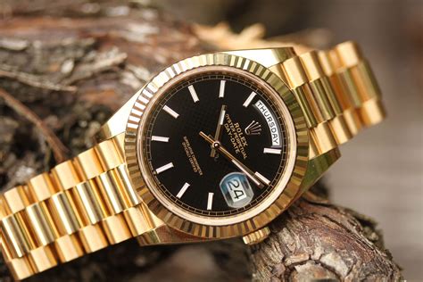 rolex day date black dial.